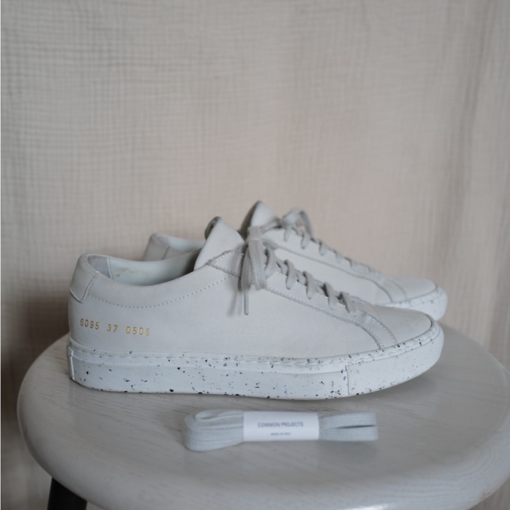 Common Projects Grey Sneakers with Confetti Soles